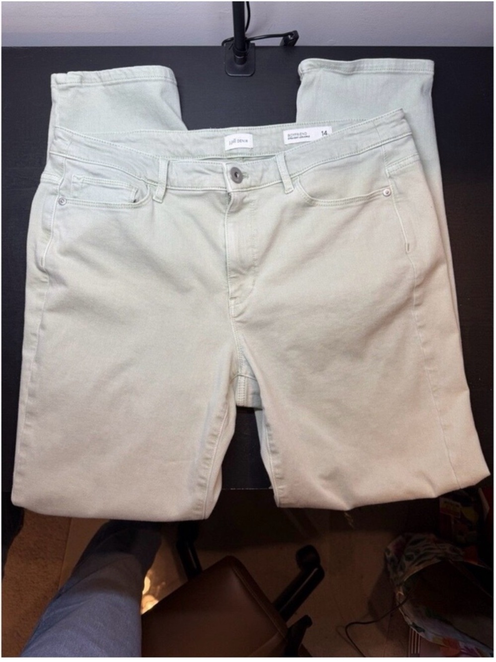 J. Jill Boyfriend Straight Leg Ankle
Jeans Women's Size 14 Light Green